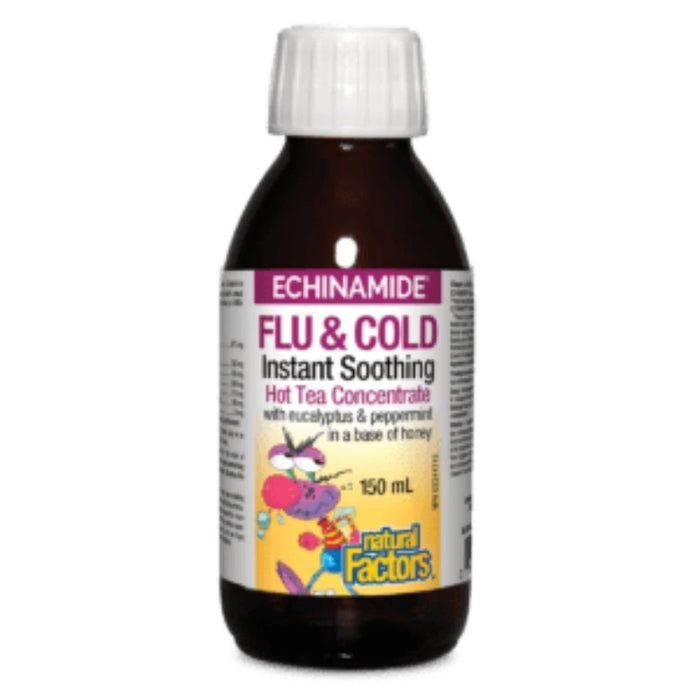 Natural Factors Echinamide Flu & Cold Instant Soothing Hot Tea Concetrate 150ml