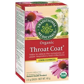 Organic Throat Coat Tea with Lemon Echinacea