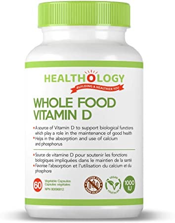 Healthology Whole Food Vitamin D 60 Capsules