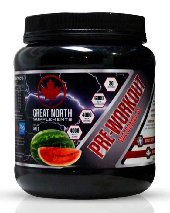 Pre-Workout Watermelon Flavour 570g Great North Supplements