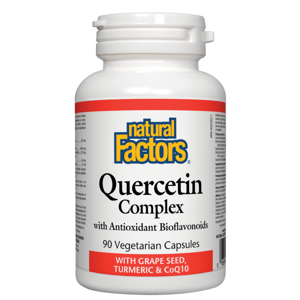 Natural Factors Quercetin Complex with Antioxidant Bioflavinoids 90 Veg Capsules