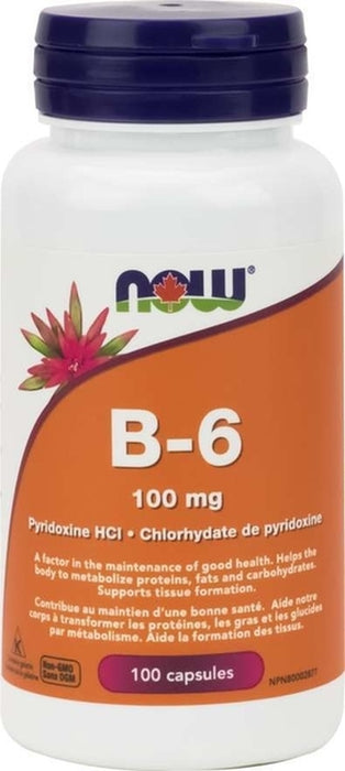 Now B-6 100mg 100 Caps