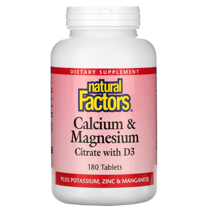 Natural Factors Calcium & Magnesium Citrate with D3 90 Tabs