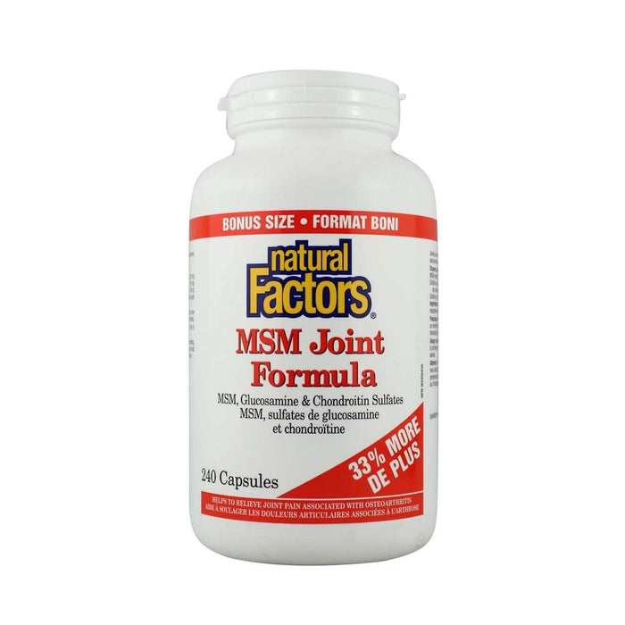 Natural Factors MSM Joint Formula 240 Capsules