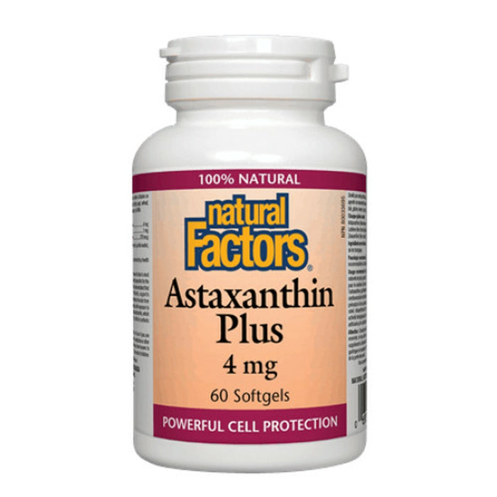 Natural Factors Astaxanthin Plus 4mg 60 Softgels