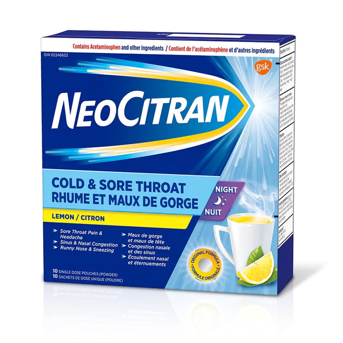 NeoCitran Cold & Sore Throat Night