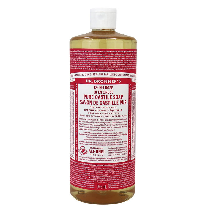 Dr. Bronner’s 18-in-1 Rose Pure Castile Soap