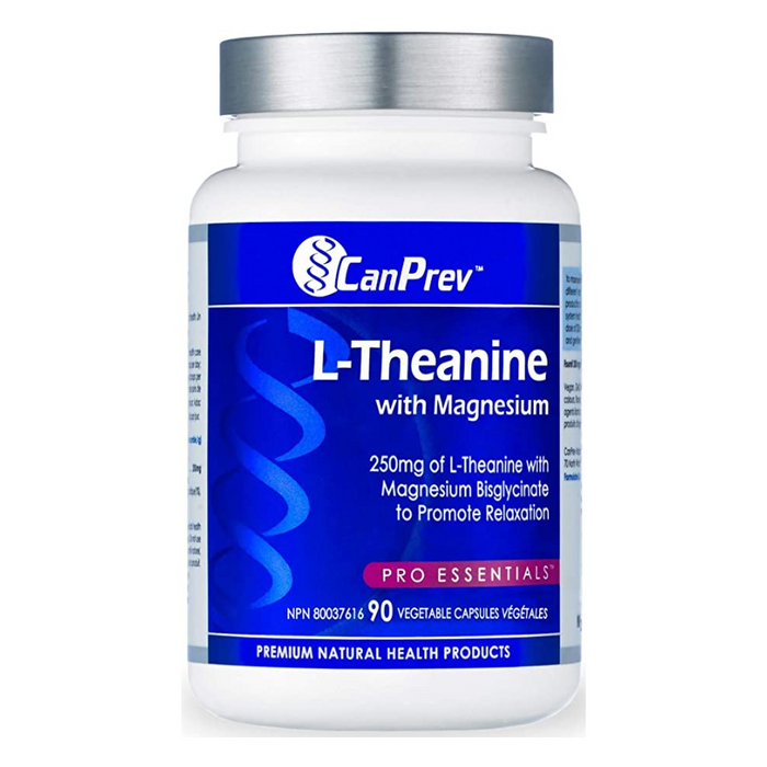 L-Theanine with Magnesium 250mg 90 Capsules CanPrev