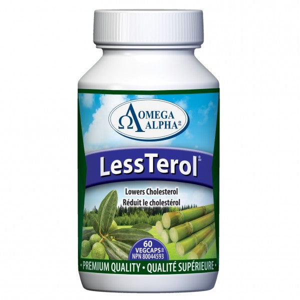 LessTerol Lower Cholesterol 60 Capsules Omega Alpha