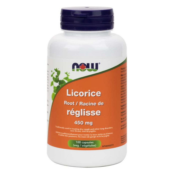 Licorice Root 450mg 100 Capsules Now Foods