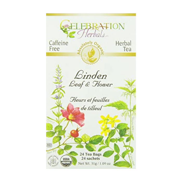 Linden Leaf and Flower Herbal Tea 24 Tea Bags Celebration Herbals
