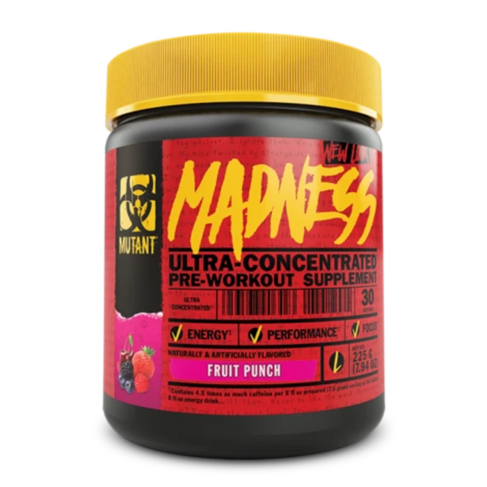 Mutant Madness Pre-Workout Fruit Punch Flavour 30 Servings