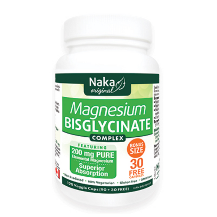 Magnesium Bisglycinate 120 Capsules Naka Original