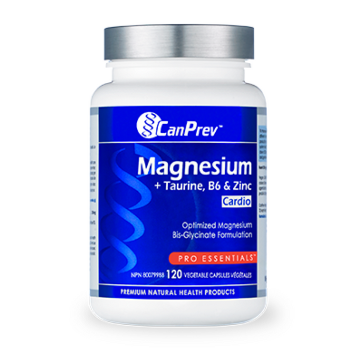Magnesium + Taurine, B6 & Zinc Cardio Blend 120 Capsules CanPrev