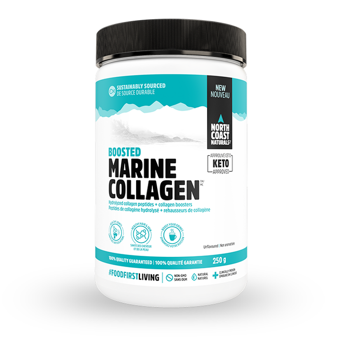 Boosted Marine Collagen 250g Unflavoured Powder North Coast Naturals