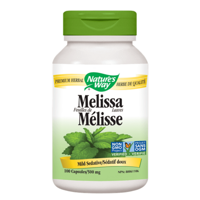 Melissa Leaves 500mg 100 Capsules Nature's Way