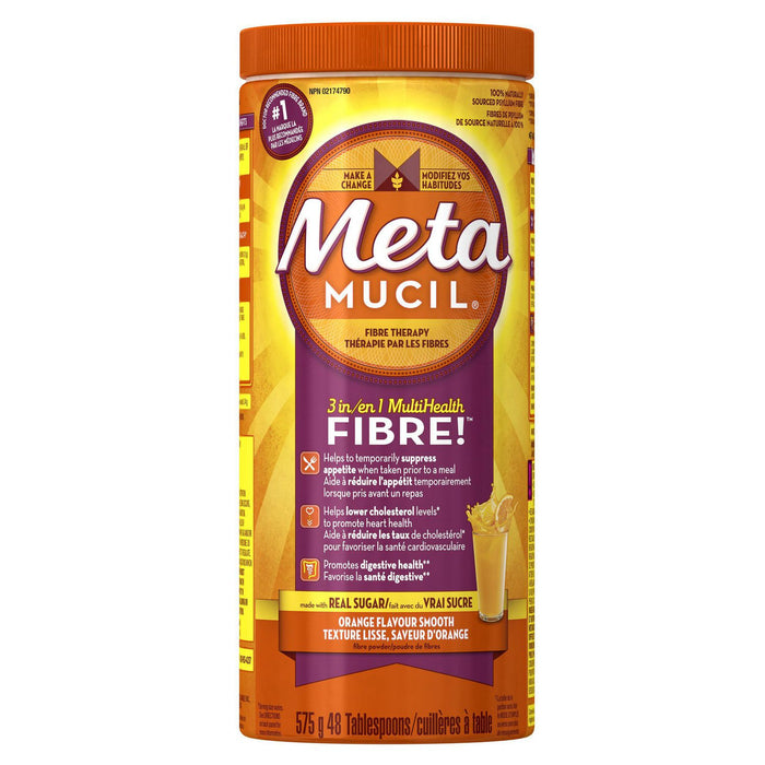Metamucil 3-in-1 Multihealth Fibre Orange Flavour Smooth 48Tbsp