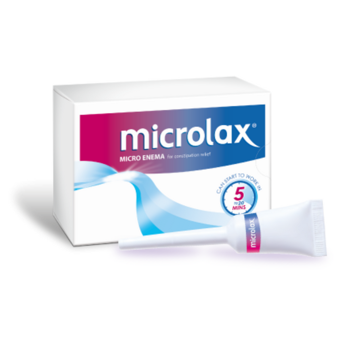 Microlax Micro Enema for Constipation Relief 4 x 5ml Enemas