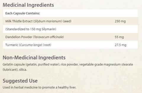 Milk Thistle 250mg 90 Capsules Natural Factors