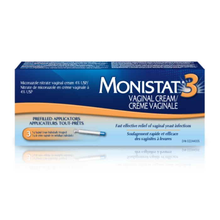 Monistat 3 Vaginal Cream 3 Prefilled Applicators
