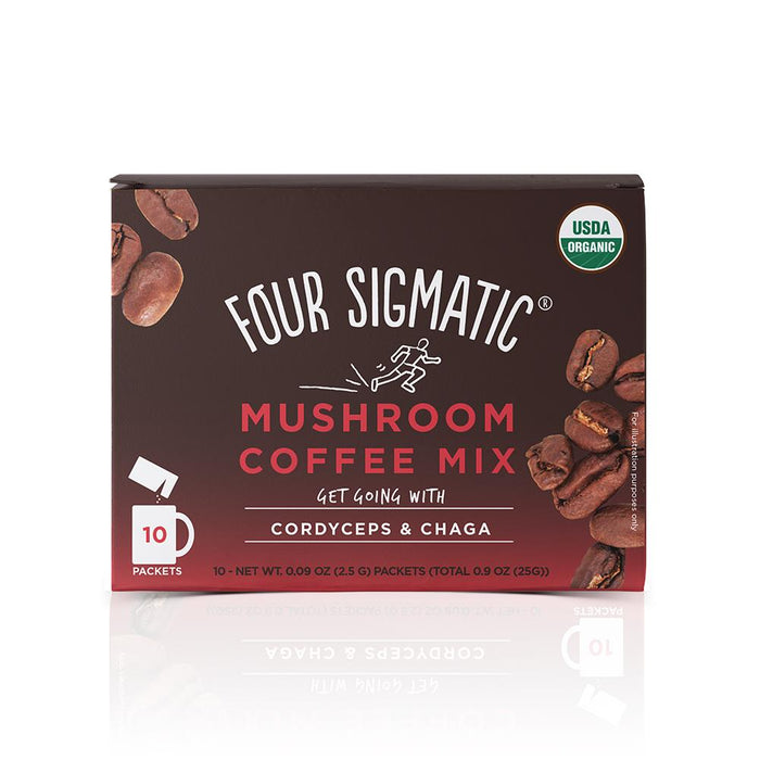 Mushroom Coffee with Cordyceps and Chaga 10 Packets Four Sigmatic
