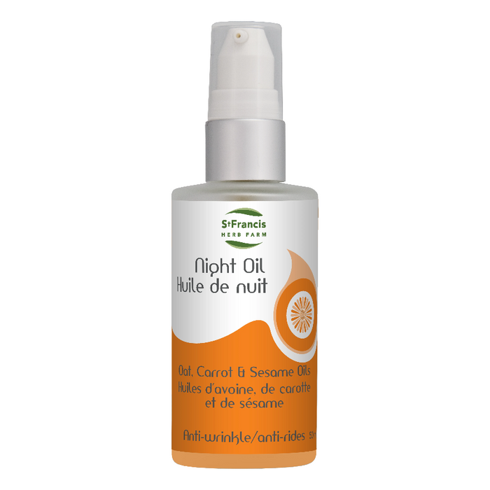 Night Oil Oat, Carrot, & Sesame Oils 50ml St. Francis Herb Farm