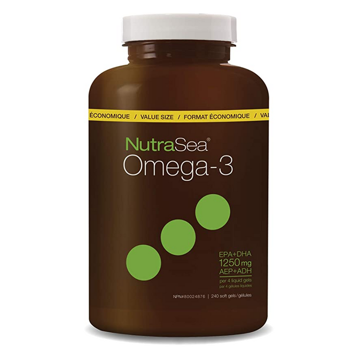 NutraSea Omega-3 Fish Oil 240 Softgels