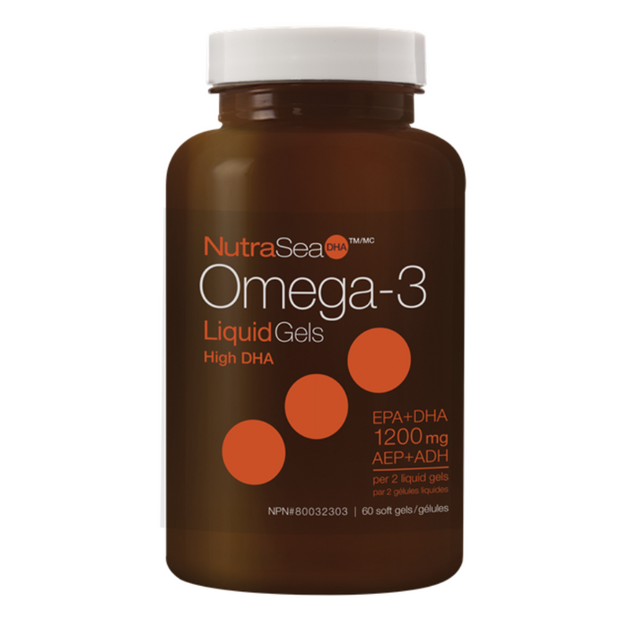 NutraSea Omega-3 High DHA Fish Oil 60 Softgels