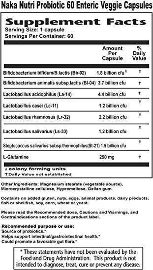 Nutri Probiotic 60 Capsules Naka Original