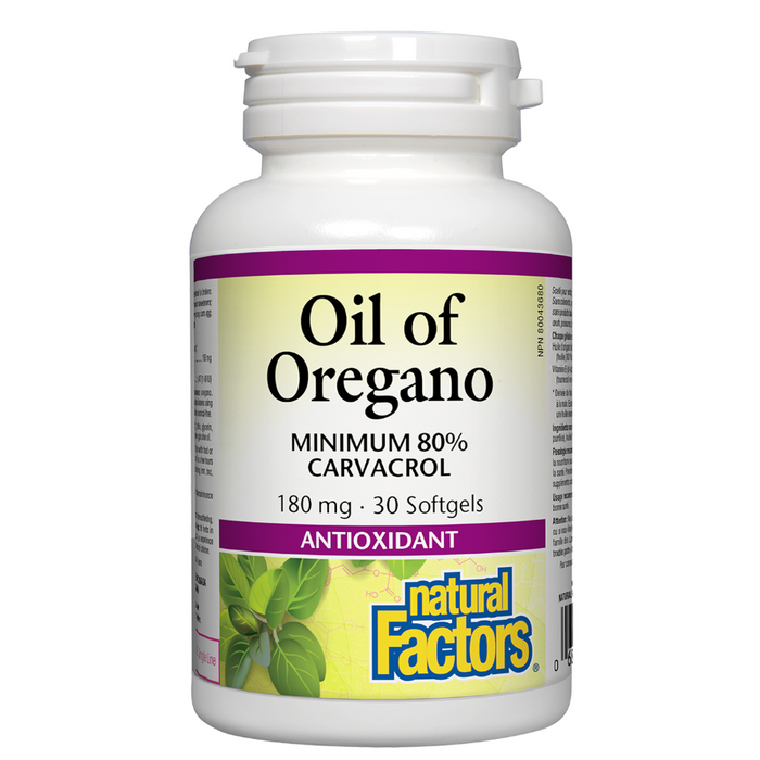 Oil of Oregano 180mg Softgels Natural Factors