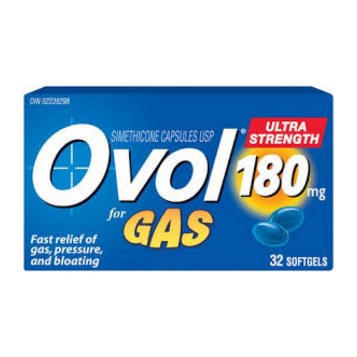 Ovol for Gas Ultra Strength 180mg Capsule 32 Softgels