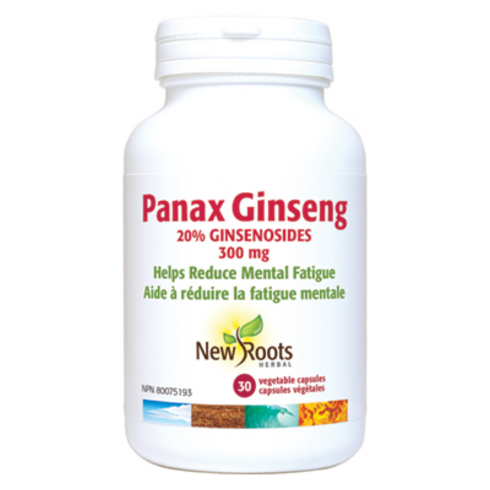 Panax Ginseng 30 Capsules New Roots Herbal