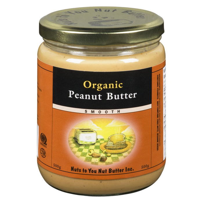 Organic Peanut Butter Smooth 500g Nuts to You Nut Butter