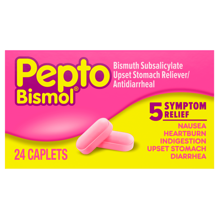 Pepto Bismol 5 Symptom Relief 24 Caplets