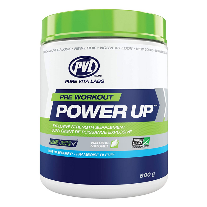 Power Up Pre-Workout Blue Raspberry Flavour PVL