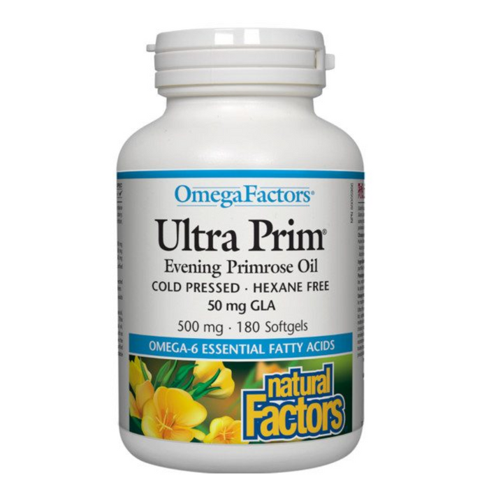 OmegaFactors Ultra Prim Evening Primrose Oil 180 Softgels Natural Factors