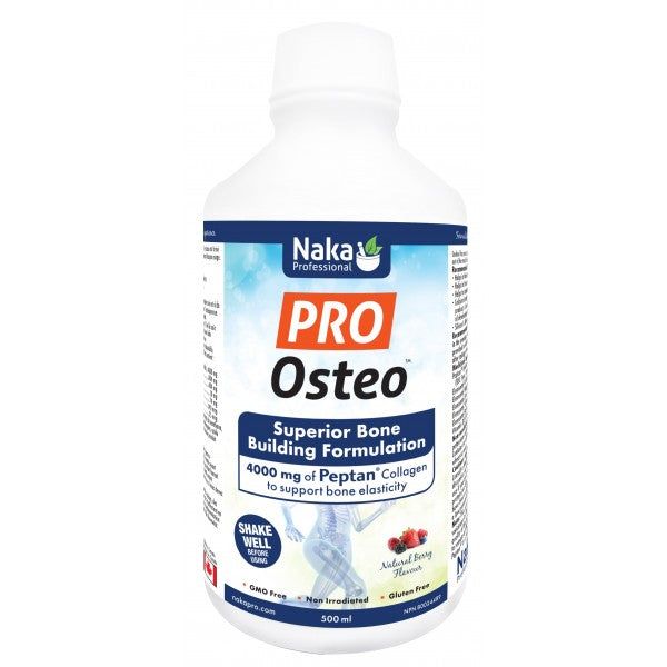 Pro Osteo Bone Building Liquid Formula 500ml Natural Berry Flavour Naka