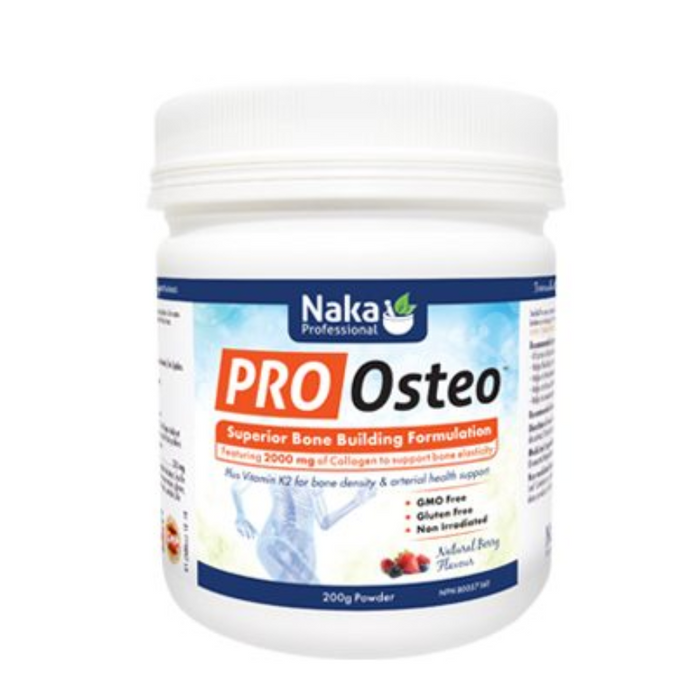 Pro Osteo Bone Building Powder Formula 200g Natural Berry Flavour Naka