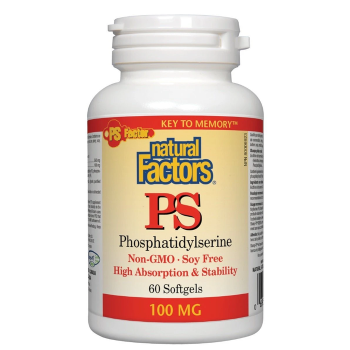 PS (Phosphatidylserine) Soy - Free 100mg Softgels Natural Factors
