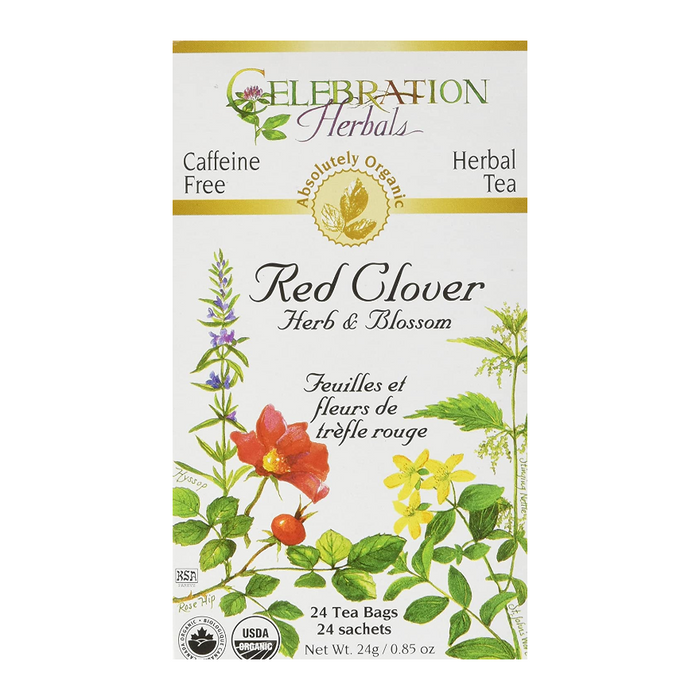 Red Clover Herb and Blossom Herbal Tea 24 Tea Bags Celebration Herbals