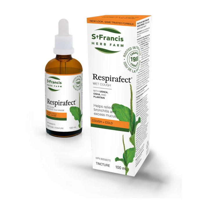 Respirafect Wet Cough Tincture 100ml St. Francis Herb Farm
