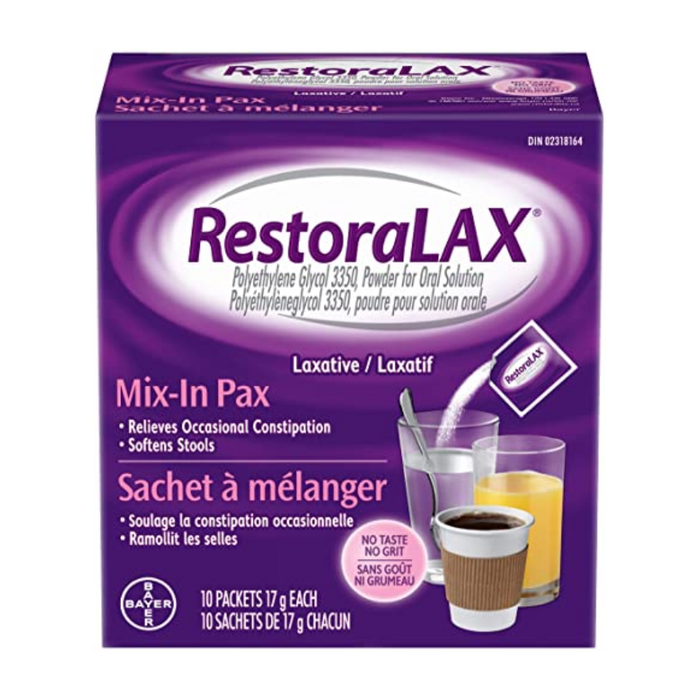 RestoraLAX Mix-In Pax Laxative 10 Packets