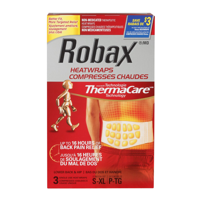 Robax ThermaCare Heatwraps for Lower Back & Hip 3 Count