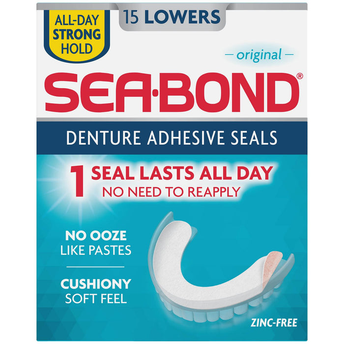 Sea-Bond Denture Adhesive Seals Zinc Free