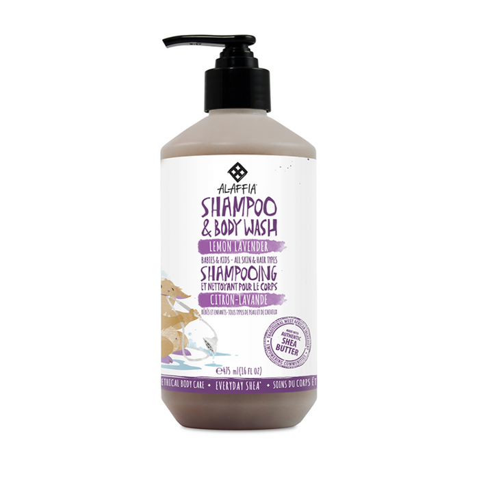 Shampoo & Body Wash for Babies & Kids Lemon Lavender Alaffia