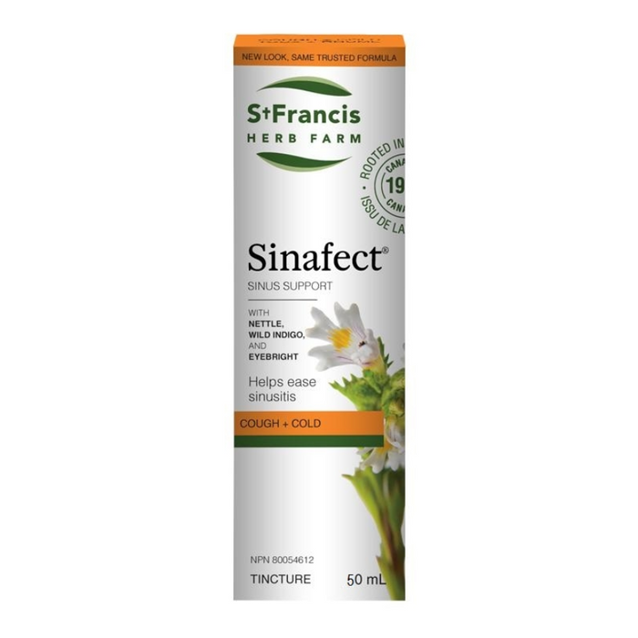 Sinafect Sinus Support Cough and Cold Tincture 50ml St. Francis Herb Farm