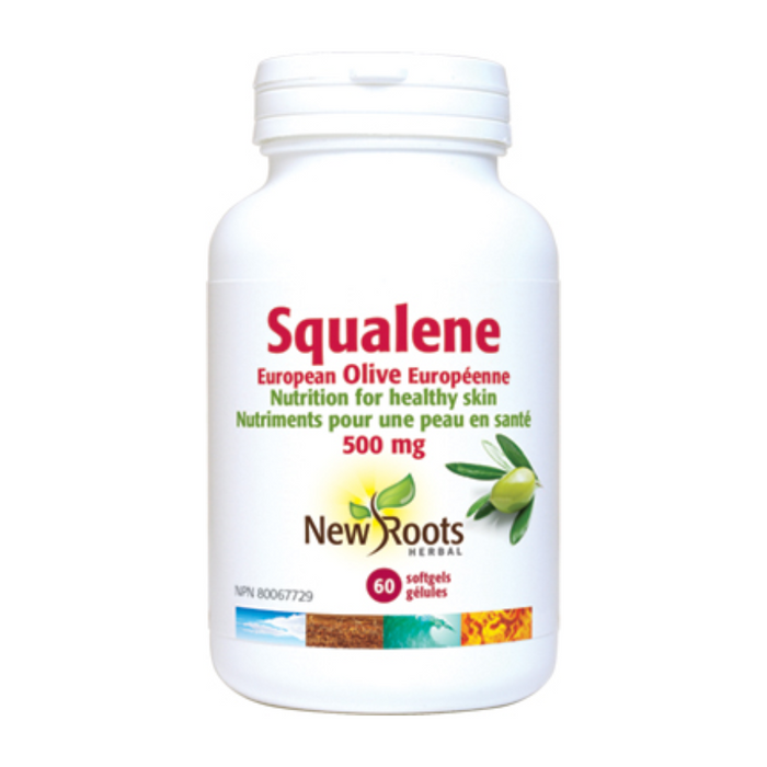 Squalene European Olive 500mg 60 Capsules New Roots Herbal