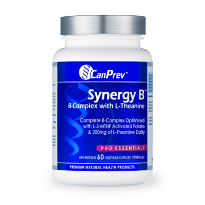 Synergy B 60 Capsules B-Complex with L-Theanine CanPrev