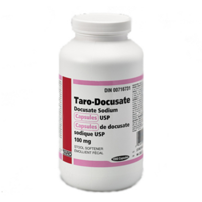 Taro-Docusate Sodium 100mg 100 Capsules