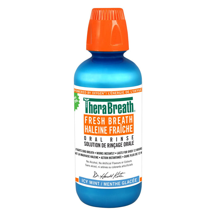 TheraBreath Fresh Breath Oral Rinse Icy Mint 473ml